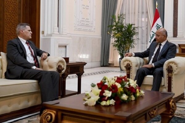 تاکید برهم صالح در دیدار با سفیر آمریکا بر لزوم احترام به حاکمیت عراق