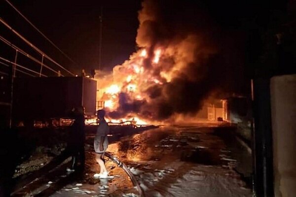 آتش‌سوزی در نیروگاه تولید برق الناصریه عراق