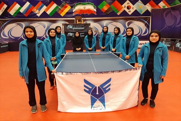 پیروزی تیم تنیس روی میز بانوان دانشگاه آزاد اسلامی
