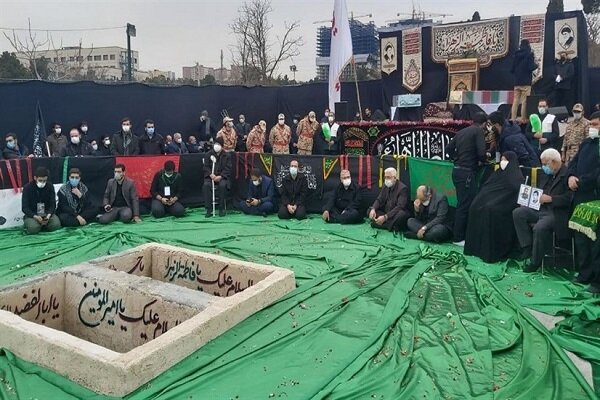 مراسم تشییع و تدفین دو شهید گمنام در واحد تهران شمال برگزار شد