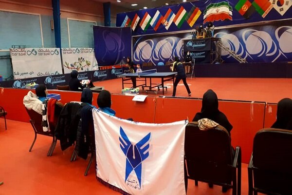 رتبه دوم تیم تنیس روی میز بانوان دانشگاه آزاد اسلامی 