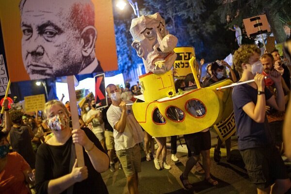 تداوم تظاهرات علیه «بنیامین نتانیاهو» در اراضی اشغالی