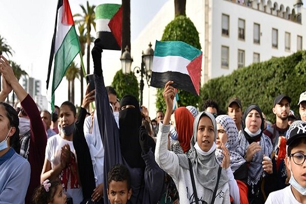 اعتراض مردم در 50 شهر مغرب علیه جنایات رژیم صهیونیستی