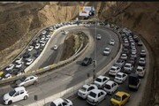 ترافیک سنگین خودرو در مسیر کندوان و هراز