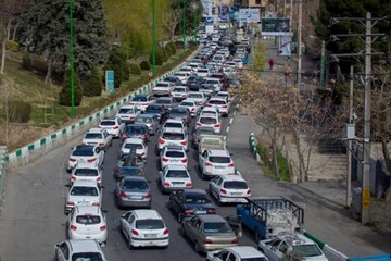 وضعیت جاده ها / ترافیک سنگین در آزادراه قزوین – کرج - تهران
