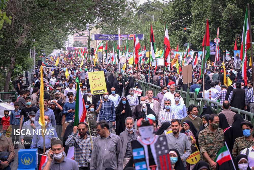 برگزاری راهپیمایی روز قدس در دفاع از مردم مظلوم فلسطین در تهران