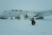 پروازهای مهرآباد با بارش برف و باران متوقف شد