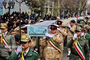 مراسم تشییع ۱۰ شهید گمنام دفاع مقدس در اردبیل