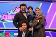 حضور شهرام عبدلی و خانواده‌اش در مسابقه کودک شو + فیلم