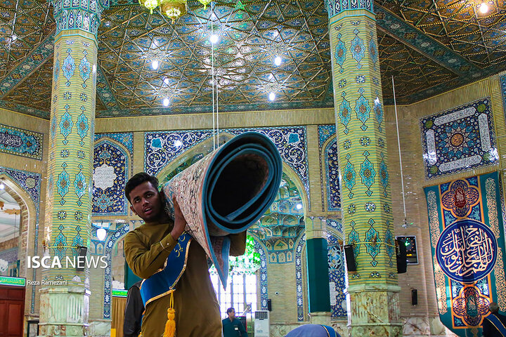 آیین غبارروبی و شستشوی مسجد مقدس جمکران
