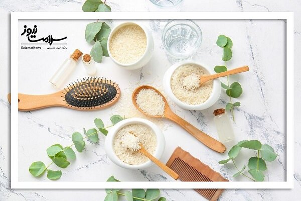 فواید آب برنج برای مو