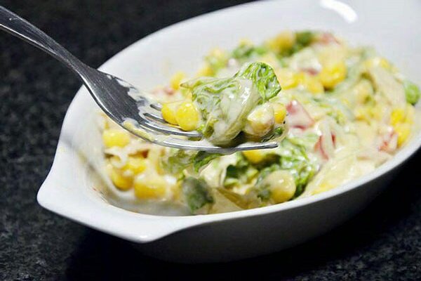 آموزش آشپزی/ دستور تهیه سالاد خیار و ذرت