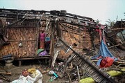 توفان میانمار ۱۴۵ نفر را به کام مرگ کشاند