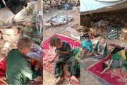 زندگی اسفبار خانواده‌ای با ۳ فرزند معلول در چادر / آقای مخبر وعده خانه‌دار شدن معلولان چه شد؟ + فیلم