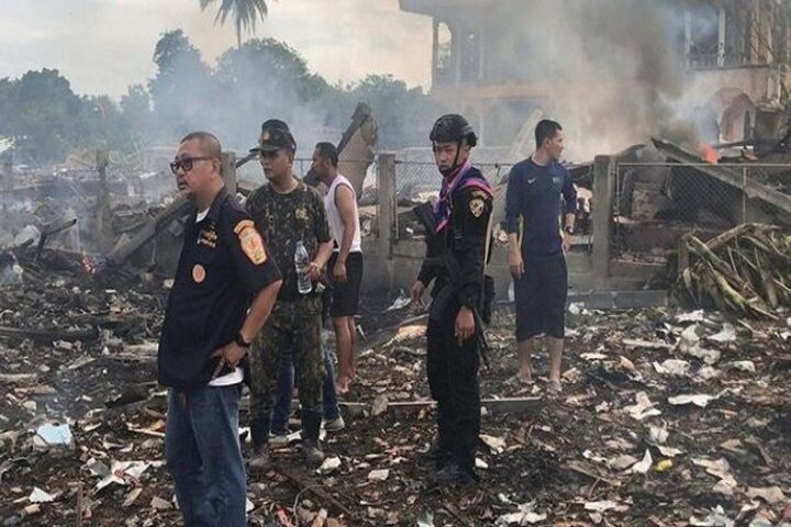 وقوع انفجار بزرگ در تایلند ۹ کشته برجای گذاشت + فیلم
