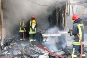 آتش‌سوزی در انبار باتری‌سازی سازمان توسعه منابع انرژی وزارت دفاع + فیلم