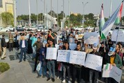 اعلام آمادگی دانشجویان انقلابی برای اعزام به غزه در فرودگاه مهرآباد + عکس
