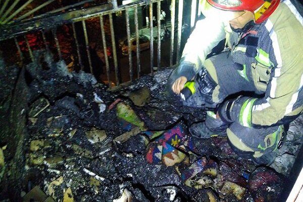 آتش‌سوزی هولناک خانه‌ای در میدان ونک / ۲ مرد و یک زن مصدوم شدند