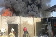 آتش‌سوزی گسترده در کارگاه تولید مواد شیمیایی ساوه