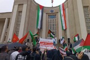 دانشگاهیان علوم پزشکی تهران در حمایت از غزه تجمع کردند