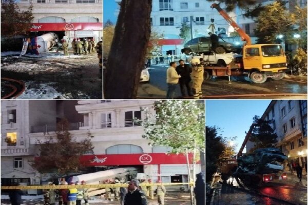 واژگونی تانکر سوخت و ورود به فروشگاه زنجیره‌ای در تهران / ۱ کشته و ۲ مصدوم
