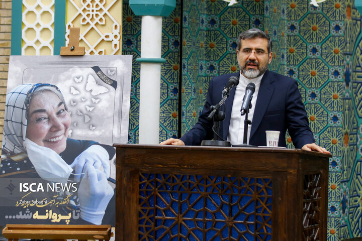 محمدمهدی اسماعیلی وزیر فرهنگ و ارشاد اسلامی در مراسم یادبود پروانه معصومی