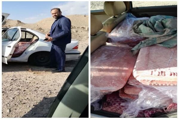 کشف  ۷۰۰ کیلوگرم گوشت منجمد غیرمجاز از یک خودرو