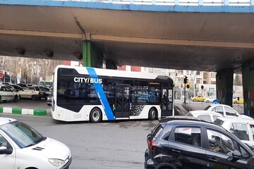 فعالیت آزمایشی اولین اتوبوس برقی چینی در تهران