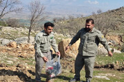 تفرجگاه ۱۰ هکتاری بوستان با تلاش رئیس و کارکنان محیط زیست شهرستان باشت از زباله پاکسازی شد.