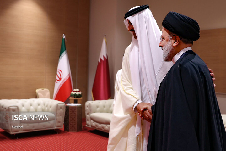 دیدار رئیس جمهور با شیخ «تمیم بن حمد بن خلیفه آل ثانی» امیر قطر