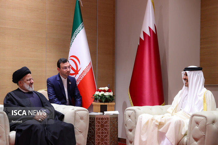 دیدار رئیس جمهور با شیخ «تمیم بن حمد بن خلیفه آل ثانی» امیر قطر