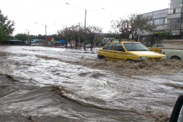 آب گرفتگی و جاری شدن سیل در شهر مارگون