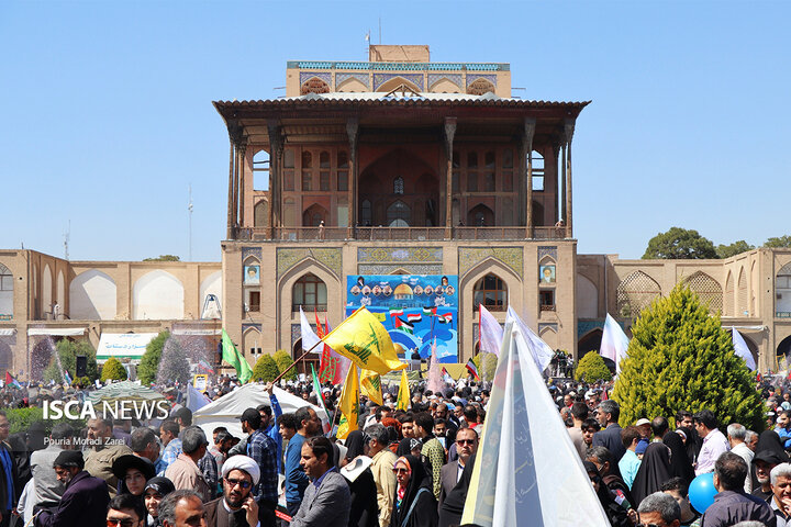خروش پرشور مردم اصفهان در راهپیمایی روز قدس