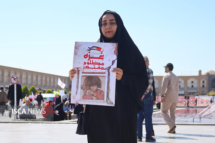 خروش پرشور مردم اصفهان در راهپیمایی روز قدس