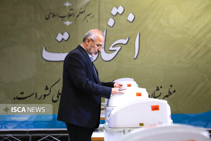سید محمدتقی شاهچراغی رئیس ستاد انتخابات کشور در مرحله دوم انتخابات مجلس شورای اسلامی در وزارت کشور