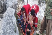 نجات کوهنورد مارگزیده از ارتفاعات «جیریا» اراک