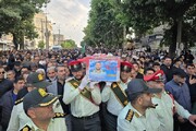 پیکر شهید مدافع وطن در کرمانشاه تشییع و به خاک سپرده شد