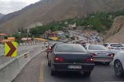 وضعیت جاده‌ها / ترافیک سنگین در جاده چالوس
