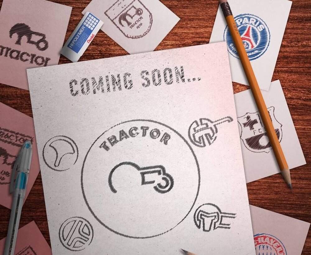 تغییر ناگهانی لوگوی تراکتور با تقلید از یک باشگاه خاص