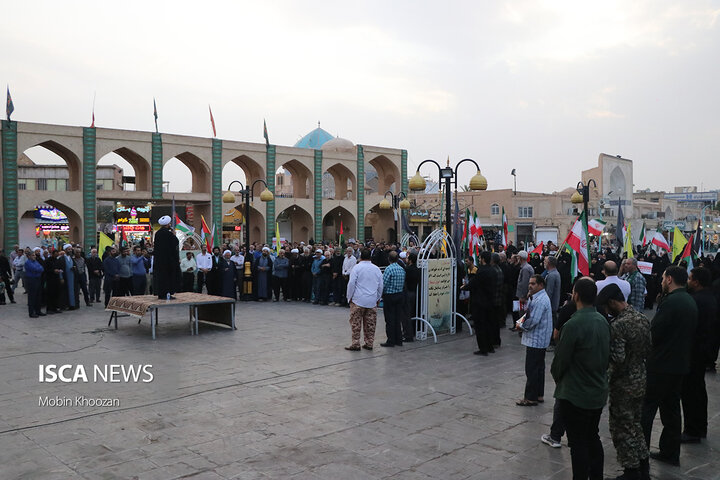 تجمع مردم دارالعباده یزد در پی شهادت اسماعیل هنیه