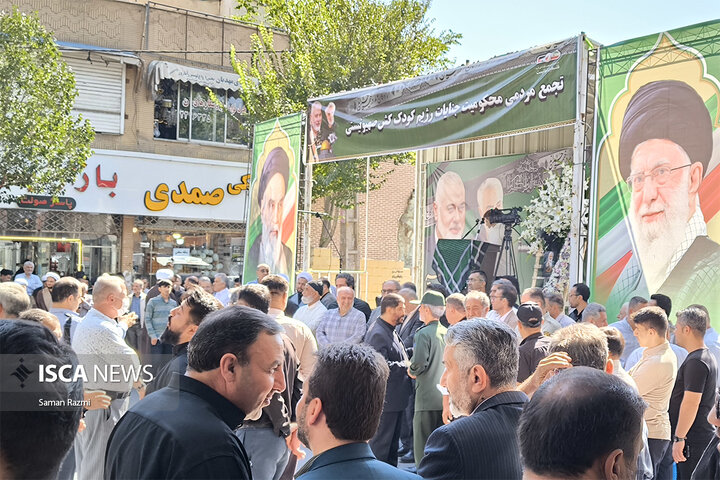 تجمع مردم ارومیه در پی شهادت اسماعیل هنیه