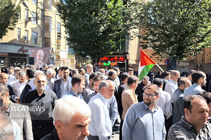تجمع مردم ارومیه در پی شهادت اسماعیل هنیه