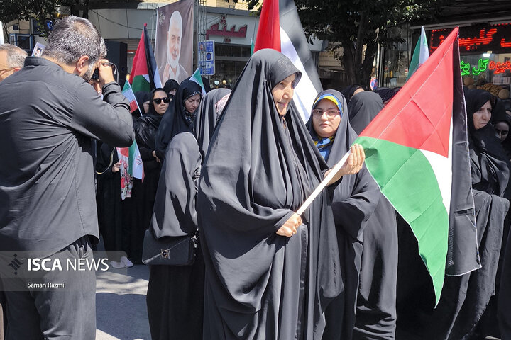 تجمع مردم ارومیه در پی شهادت اسماعیل هنیه