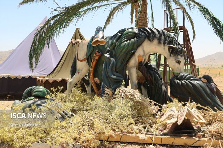 بازسازی واقعه کربلا در خیمه‌گاه شهر وردنجان