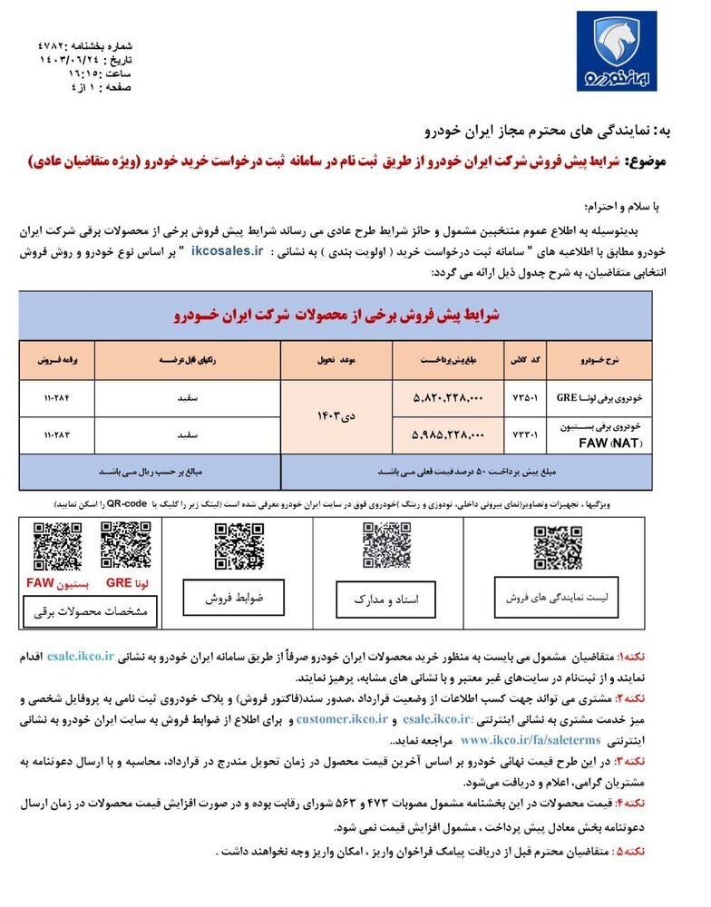 فروش جدید ایران خودرو آغاز شد + جزئیات