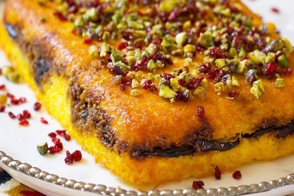 آموزش آشپزی / طرز تهیه پلو مسمای بادمجان