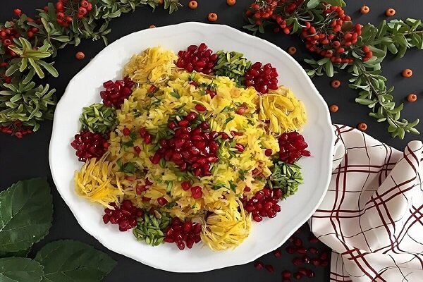 آموزش آشپزی / طرز تهیه رشته پلو با انار مخصوص شب یلدا