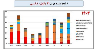 آنفلوآنزا در راس ویروسهای در گردش کشور قرار گرفت