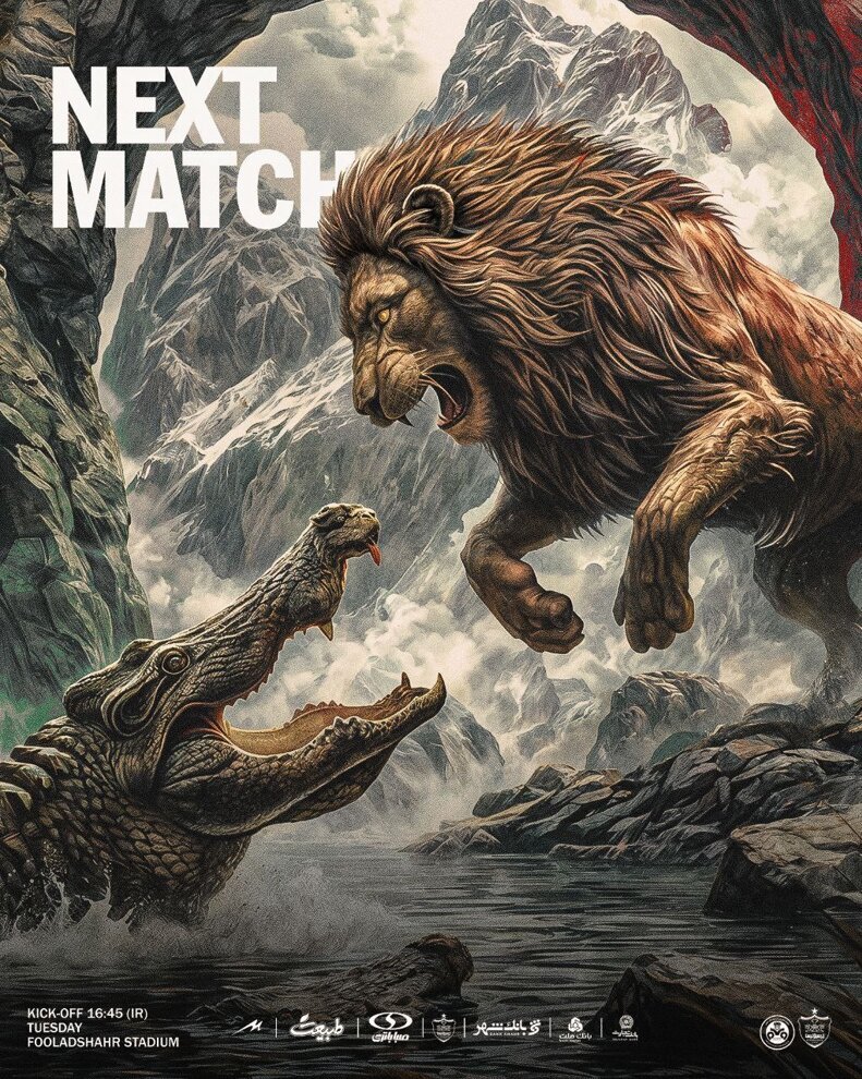 پوستر متفاوت پرسپولیس مقابل ذوب آهن + عکس