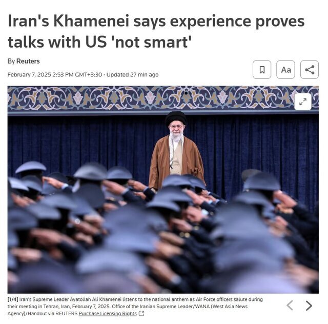 بیانات مهم رهبری درباره مذاکره با آمریکا، تیتر یک رسانههای جهان